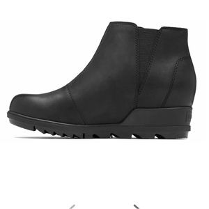 SOREL EVIE ZIP LEATHER ANKLE
BOOT (WOMEN\ - BLACK/SEA
SALT
$160.00